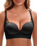 FallSweet Push Up Bras for Women Wireless Add 2 Cups Padded Bra - Back