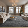 Zentavio Area Rug 9x12 Grey Shag Rug - Plush High Pile Comfort