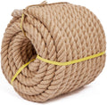 Heavy Duty Jute Rope 1 1/4 Inch 50 Feet for Crafts and More