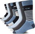Calvin Klein Men's Dress Socks - 8 Pack Breathable Cotton Blend