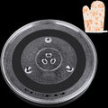 Premium 12.4 Glass Turntable Plate + Glove Set for Microwaves