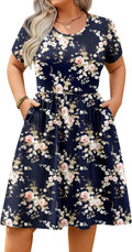 IN'VOLAND plus size summer dress for women with pocket details
