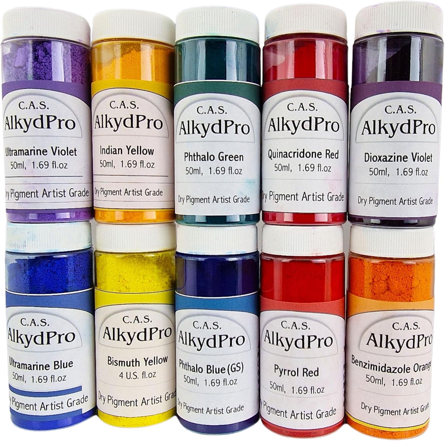 Red Violet Pigment Set for Artists - 50ml Pack of 10 Colors