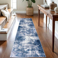 Abstract Runner Rug 2x8 ft Washable Runner for Hallways - Modern Look