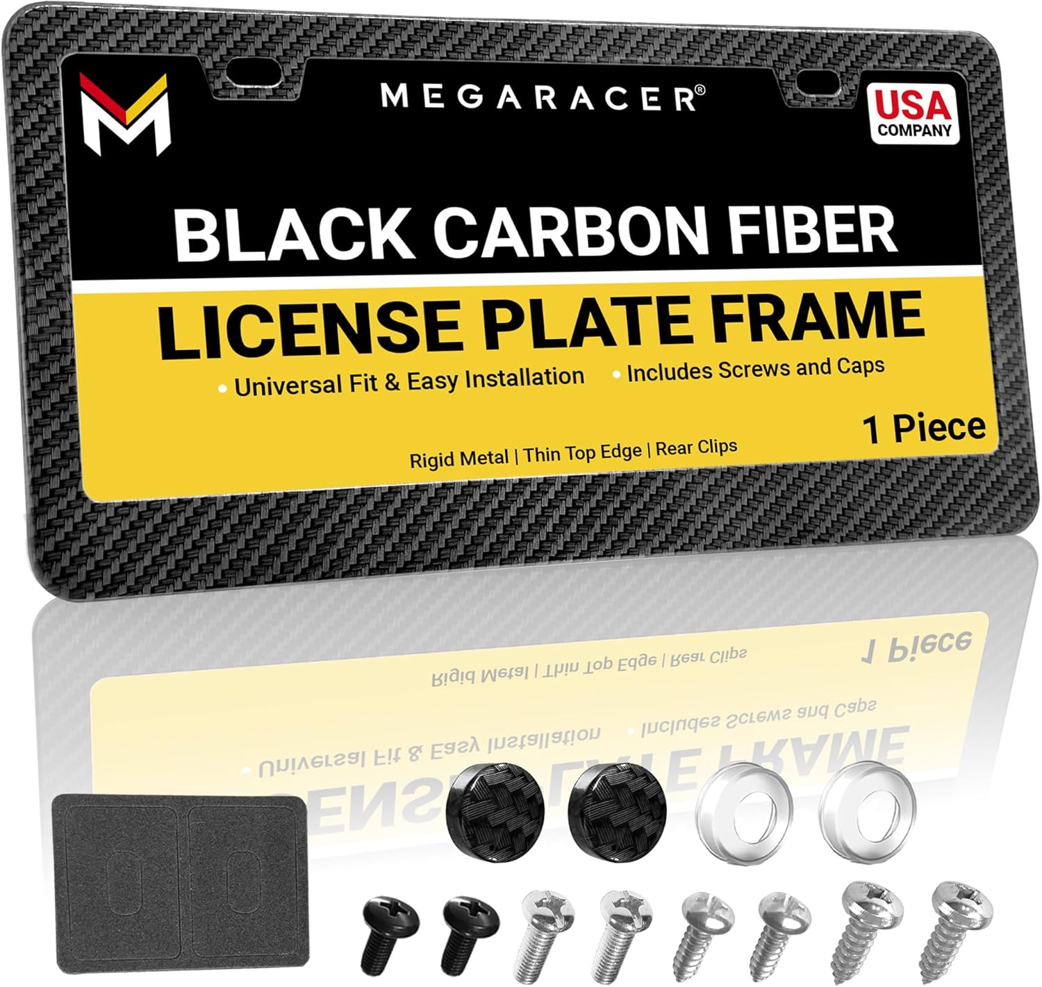 Premium Carbon Fiber Design License Plate Frame for Cars
