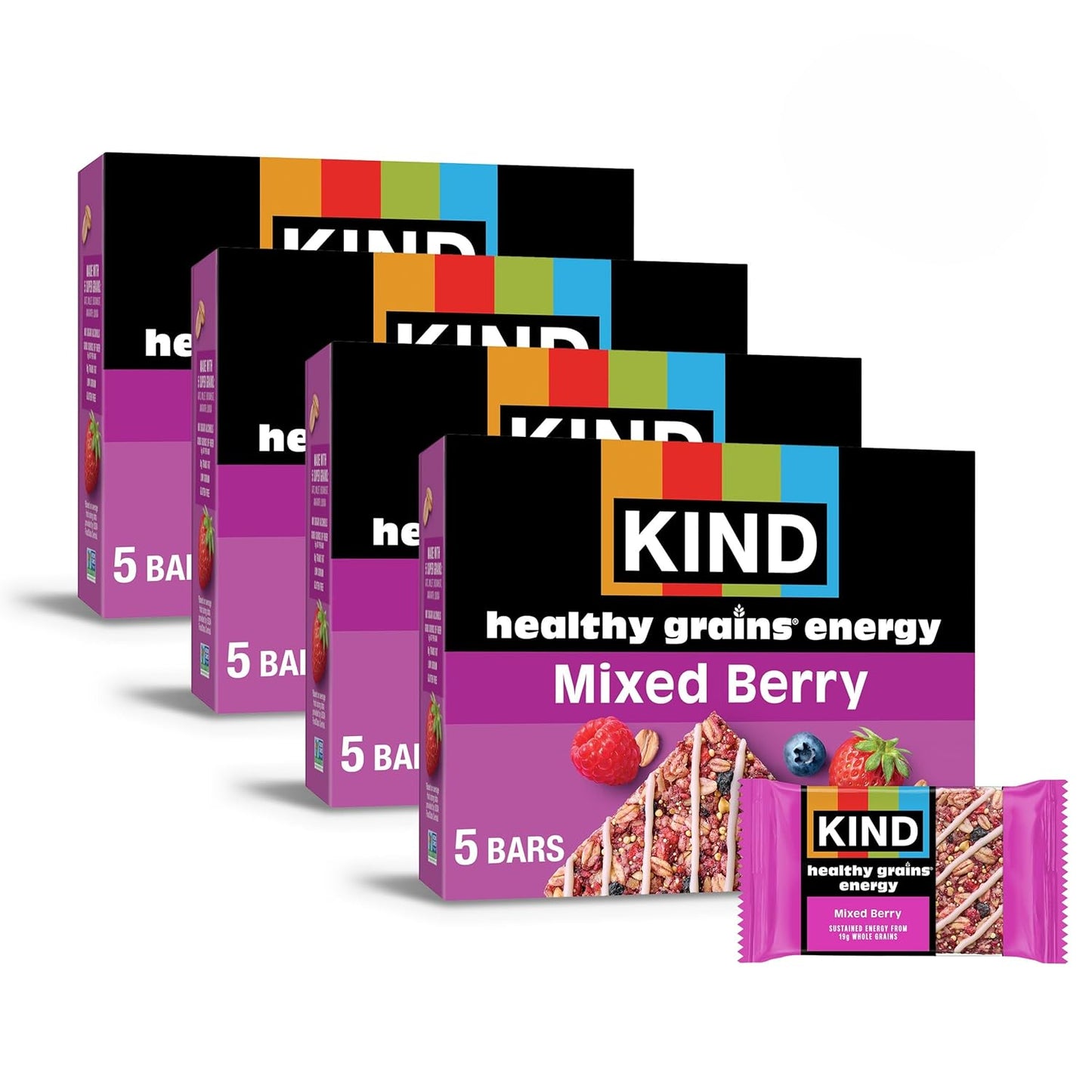 KIND Healthy Grains Energy Bars, Mixed Berry for Sustained Energy