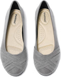 Women's Wide Width Flat Shoes Comfortable Casual Round Toe Ballet