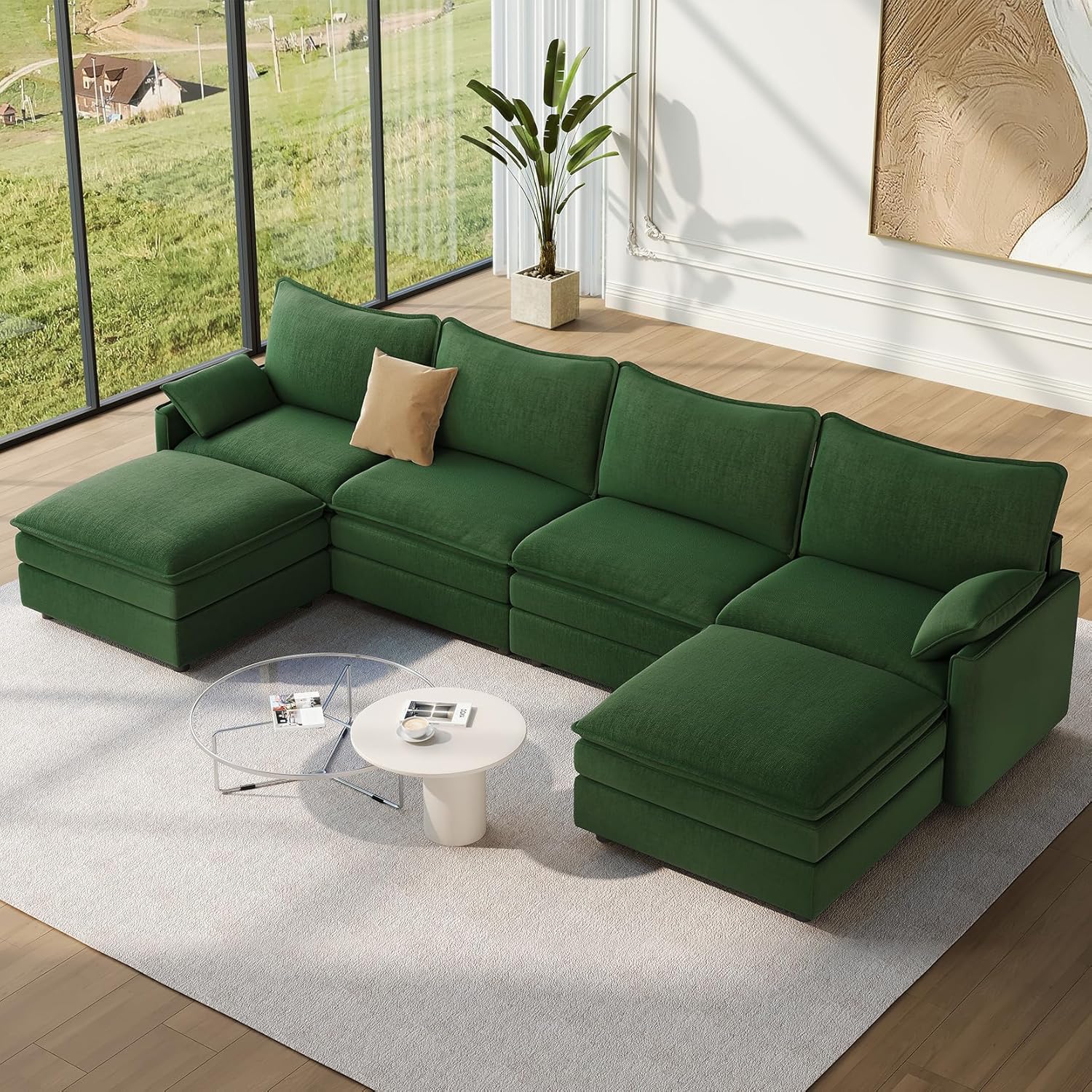 Vesgantti 142in U Shaped Sectional Couch for Ultimate Comfort