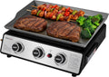 Portable 3-Burner Tabletop Gas Griddle - Compact Outdoor Cooking