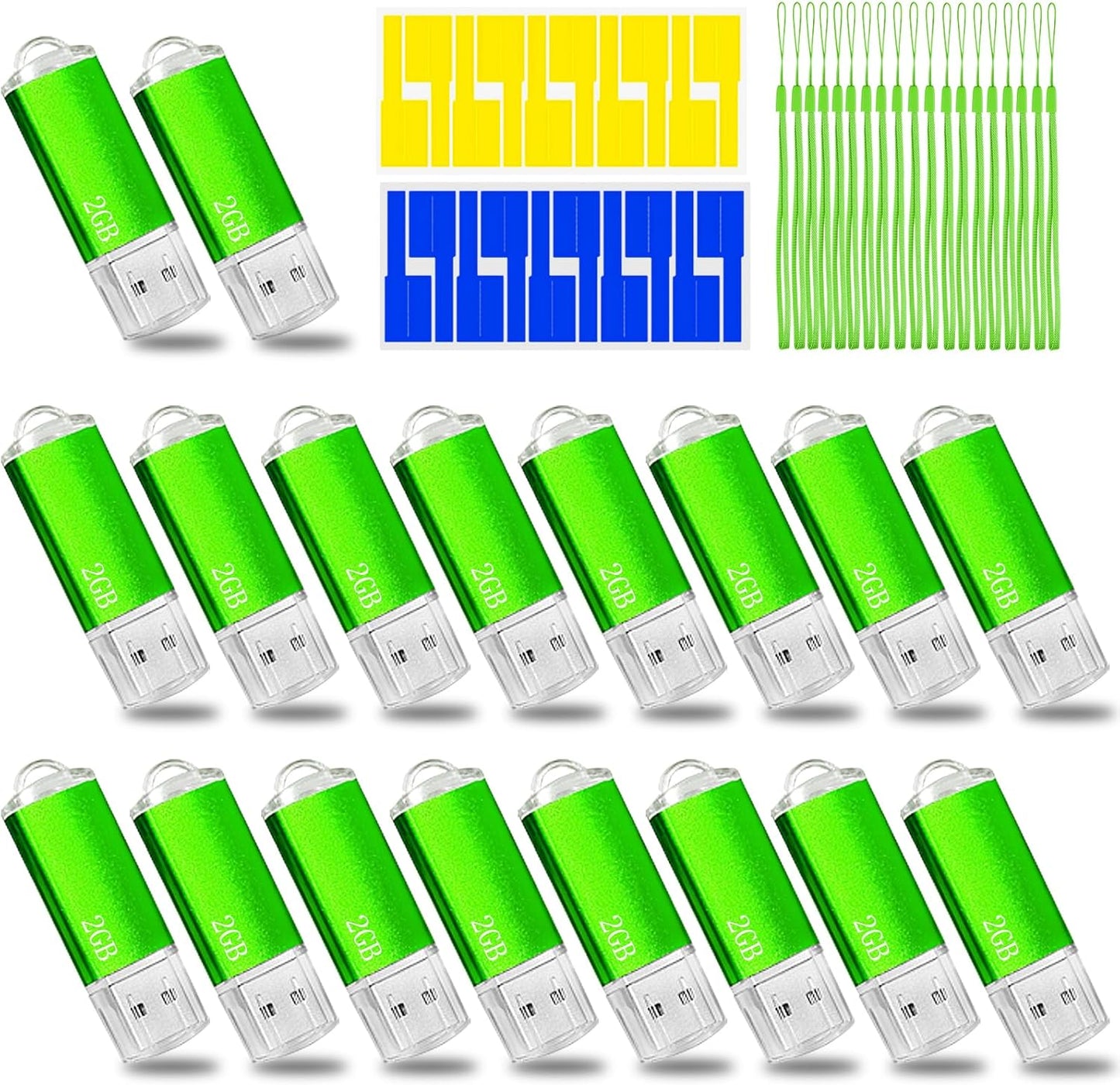 USB Thumb Drive 2GB Flash Drive 20 Pack for Events and Office