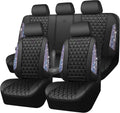Bling Diamond Black Leather Car Seat Covers Full Set - Sparkly Fit