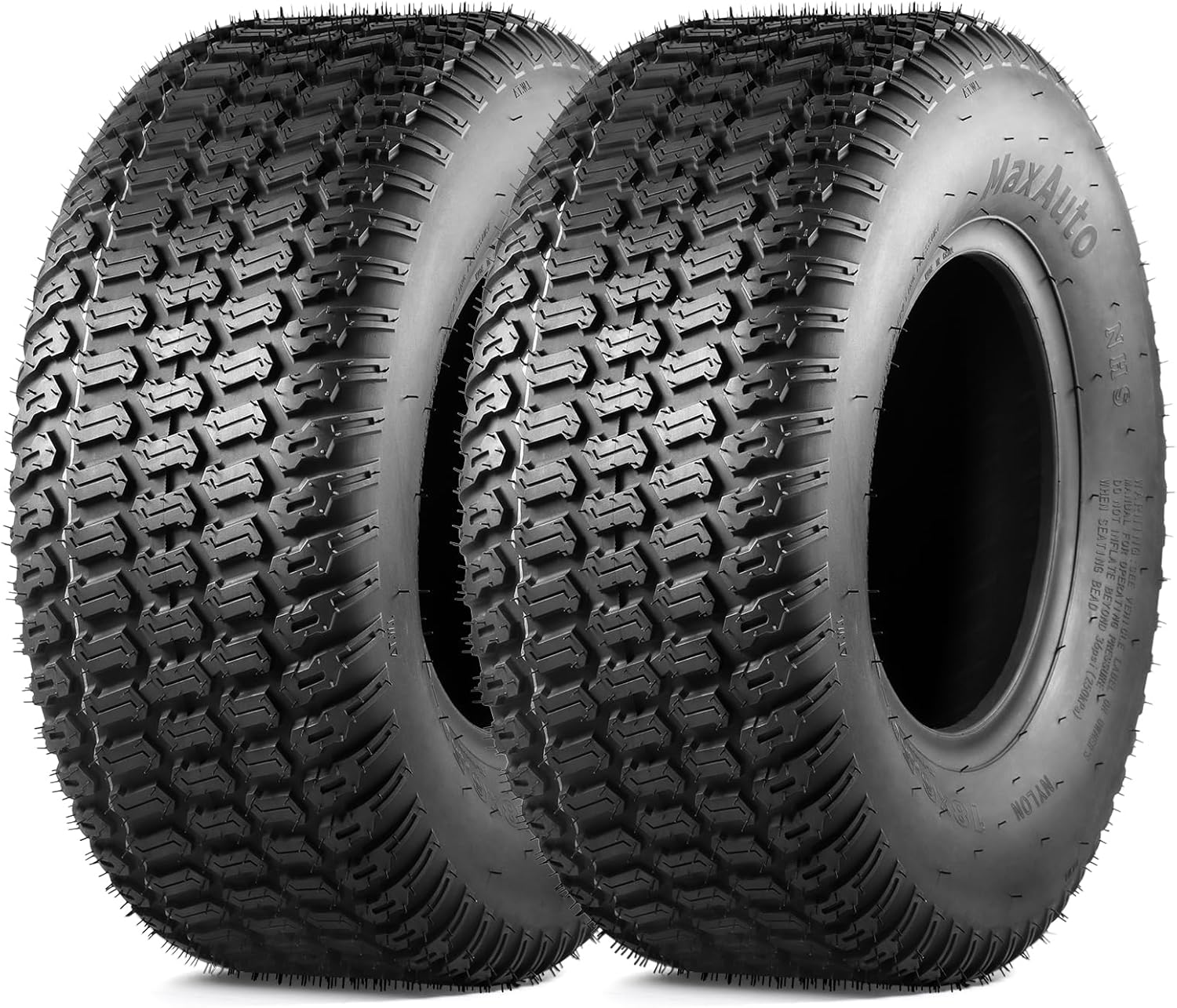 MaxAuto 18X6.50-8 Turf Saver Lawn Mower Tire Set of 2