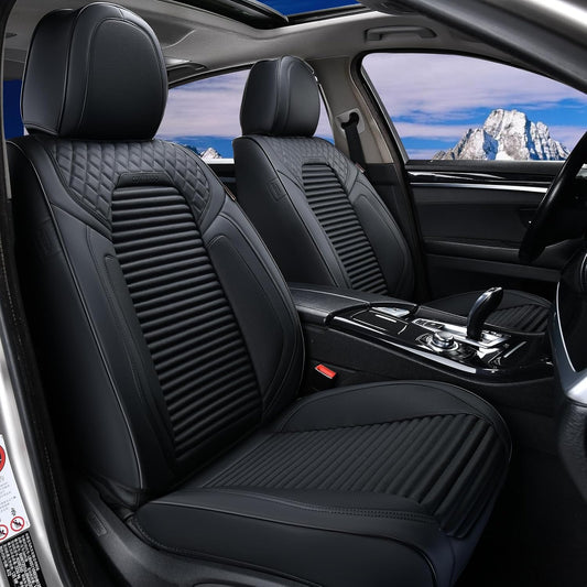 Coverado Front Seat Covers - Luxury Leather Car Seat Protectors
