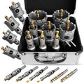 Carbide Hole Saw Kit 10 PCS 1/2 in to 1-7/8 in - Heavy Duty TCT