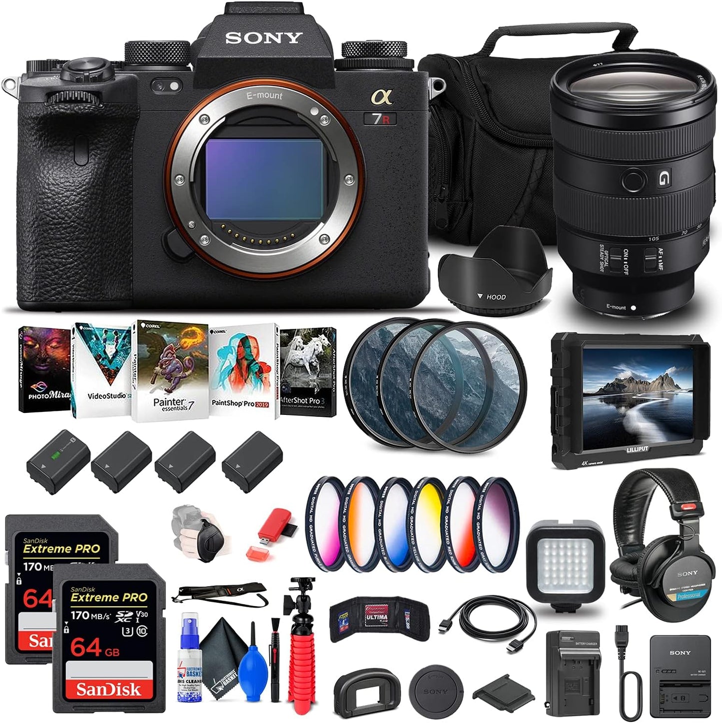 Sony A7R IIIA Camera Bundle: 4K Monitor + Pro Gear