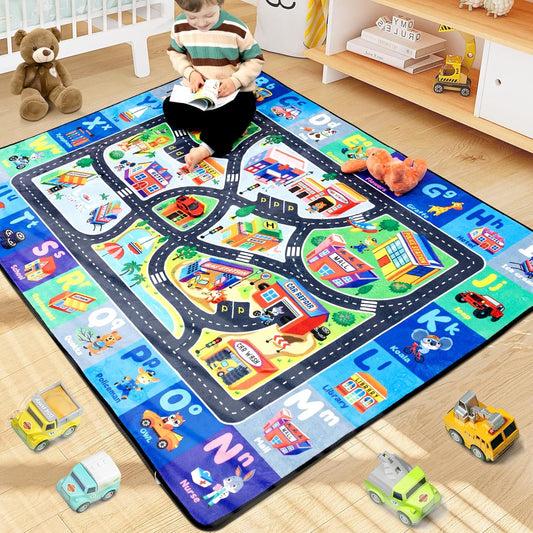 ABC Rug Toddler Play Mat 4x6 Feet Extra Thick Washable Carpet