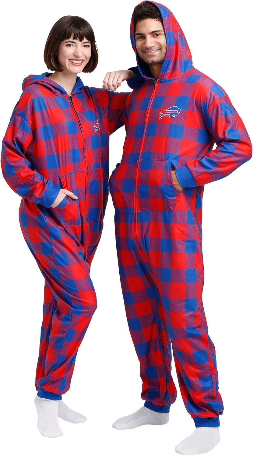 FOCO NFL Team Logo Pajamas One Piece Onsie for Ultimate Comfort