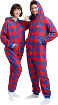 NFL Team Logo Pajamas Onesie in Team Plaid - Official FOCO