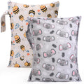 Baby Diaper Mess-proof Wet Bags 2pcs - Reusable Waterproof Organizer