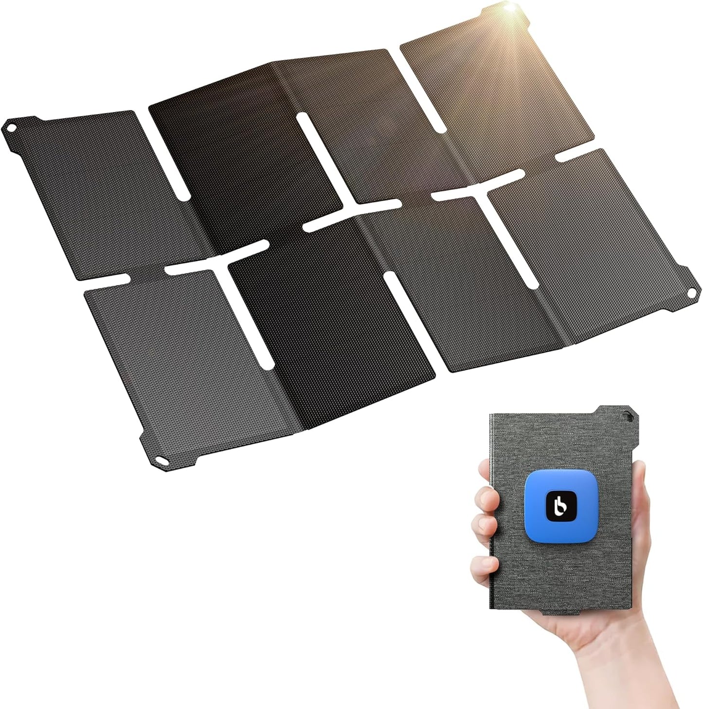 BigBlue 25W Ultra-Light Portable Solar Panel Charger for Outdoors