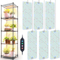 6Pack Panel Grow Lights for Indoor Plants - Full Spectrum, Timer
