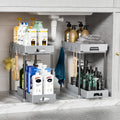 Under Sink Organizers and Storage 2 Pack - Dual Pull Out Organizers