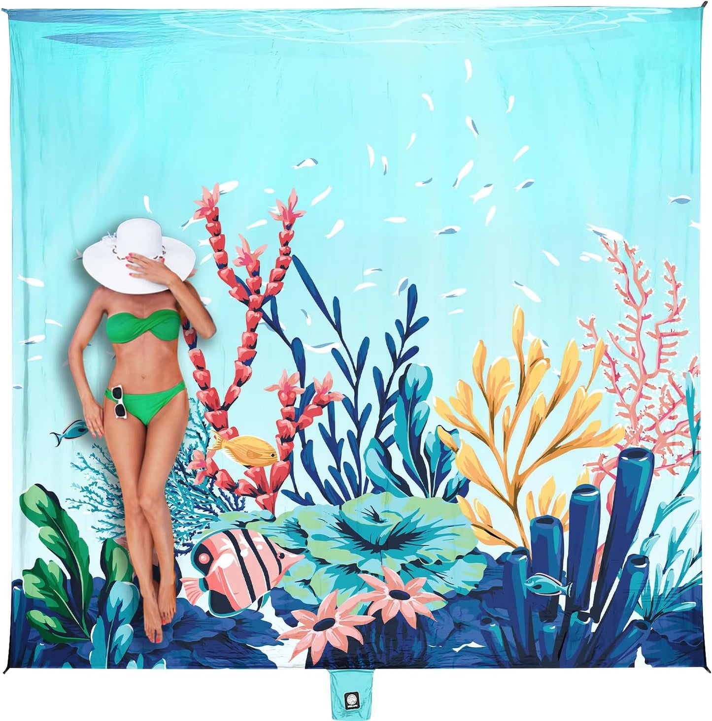 WEKAPO Beach Blanket Waterproof Sandproof Oversized Mat Review