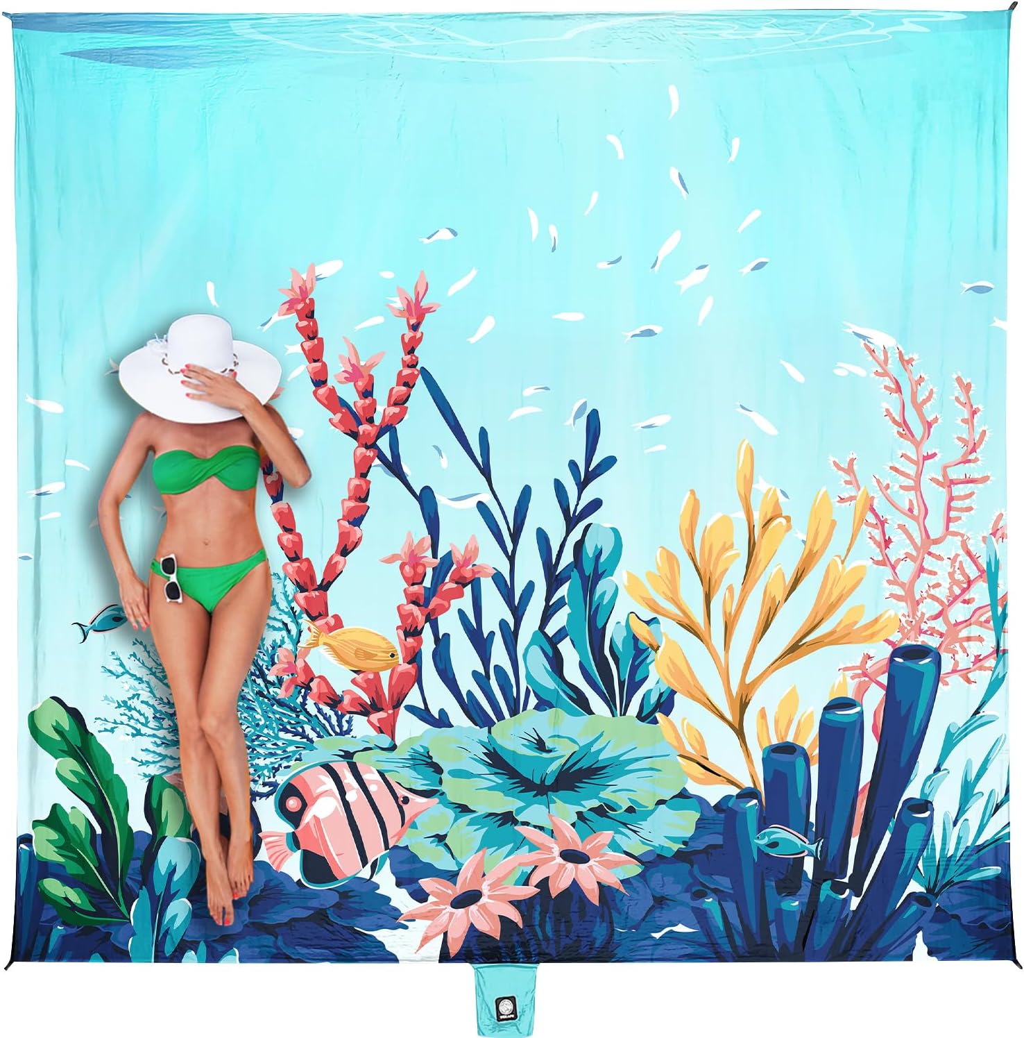 WEKAPO Beach Blanket Waterproof Sandproof Oversized Mat Review