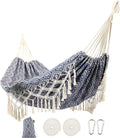 Backyard Hammock with Tassels Blue-Diamond - Large Comfortable