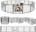 Tavata Heavy Duty Metal Dog Playpen for Outdoor Use