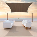 ColourTree TAPR1616 18ft x 18ft Brown Sun Shade Sail Canopy - Heavy