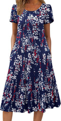 Zeagoo Womens Casual Summer Midi Dress - Flowy Comfortable Fit