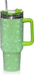40 Oz Sparkling Rhinestone Tumbler with Handle for Trendy Drinks