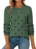 Fall Sweaters for Women Casual Crewneck Knit Loose Pullover - Cozy