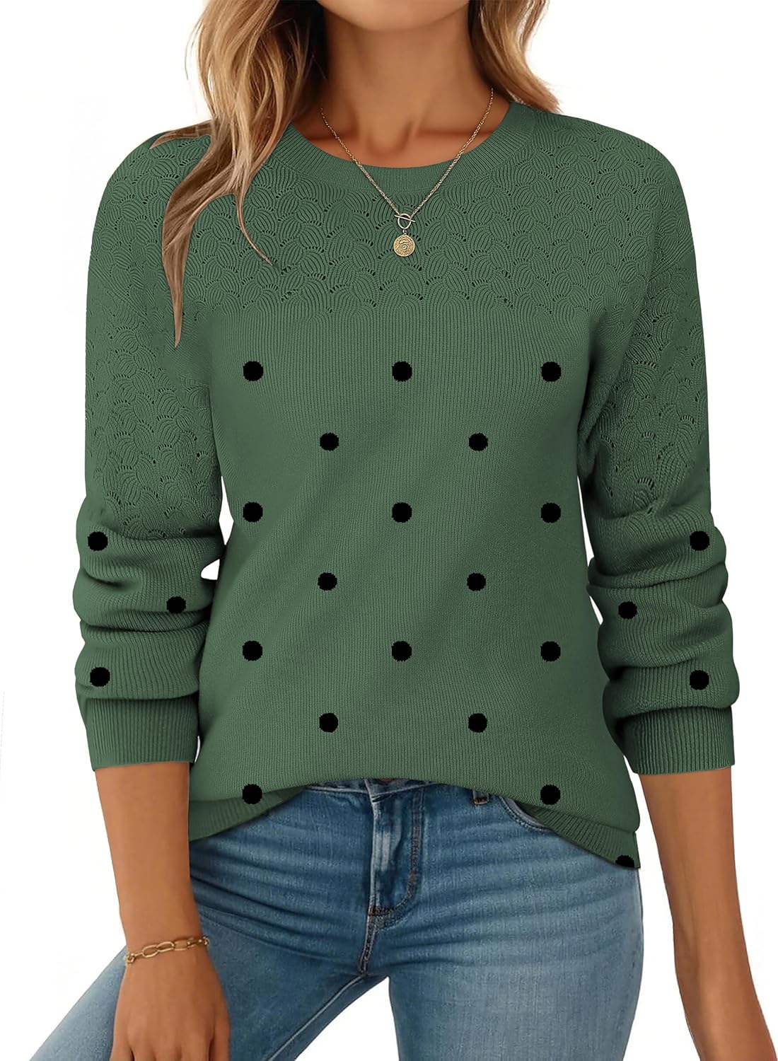 Stylish Fall Sweaters for Women - Casual Crewneck Knit Pullover