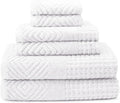 Soft 100% Organic Cotton Diamond Jacquard Towel Set for Spa Comfort