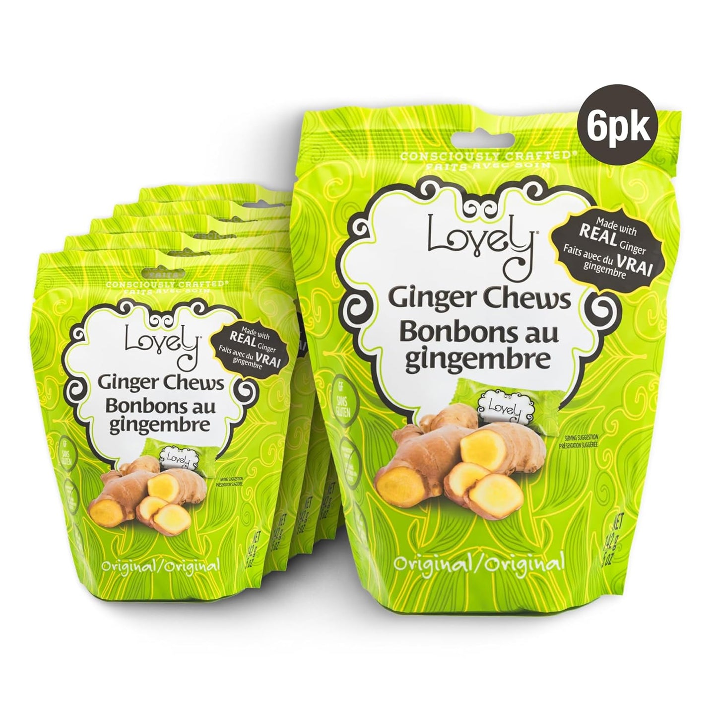 Original Ginger Chews by Lovely Candy Co. - Gluten-Free Treats