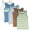 Organic Cotton Muscle T-Shirts 5 Pack for Infant & Toddler - Soft