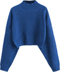 ZAFUL Women's Cropped Turtleneck Sweater for Stylish Comfort