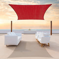 ColourTree TAPR1616 17ft x 22ft Red Sun Shade Sail Canopy - Heavy Duty