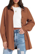 Plus Size Corduroy Shirt for Women - Stylish Fall Blouse
