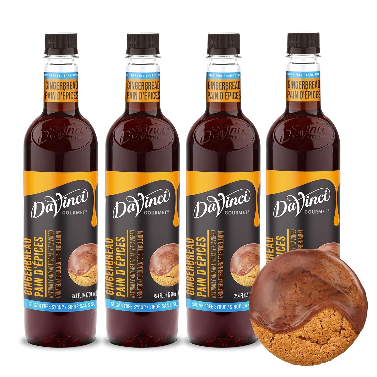 DaVinci Gourmet Sugar-Free Gingerbread Syrup for Festive Drinks