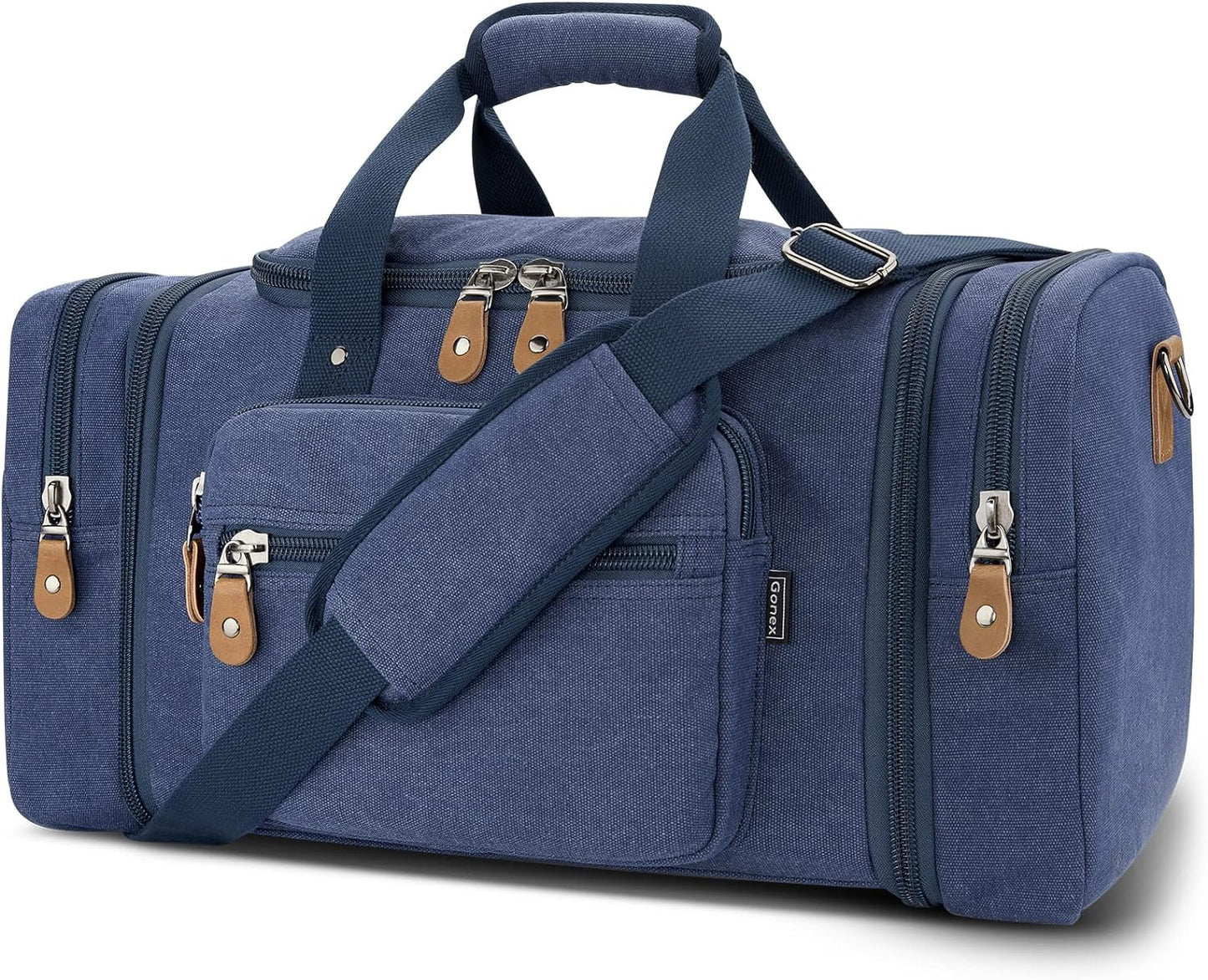 Gonex Canvas Duffle Bag for Travel 60L Expandable Design