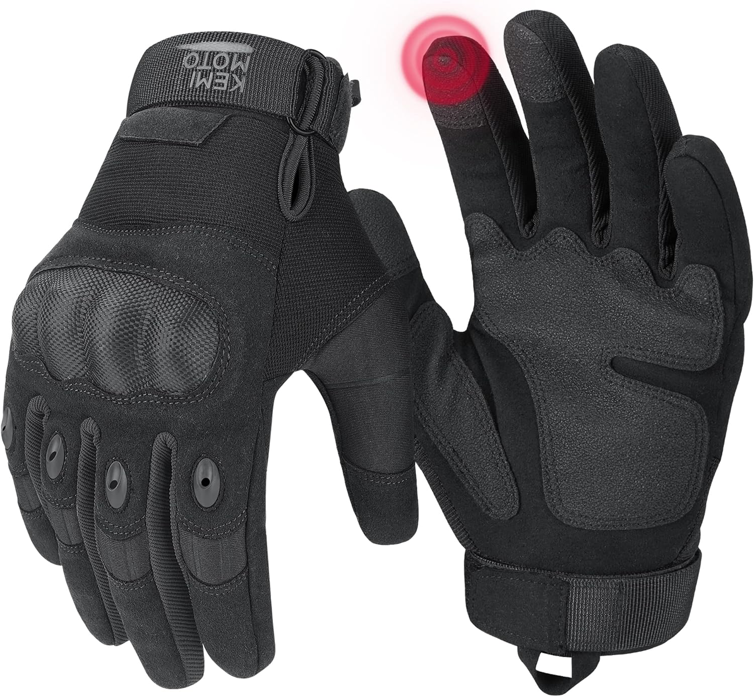 KEMIMOTO Men's Tactical Gloves: Touchscreen & Hard Shell Protection