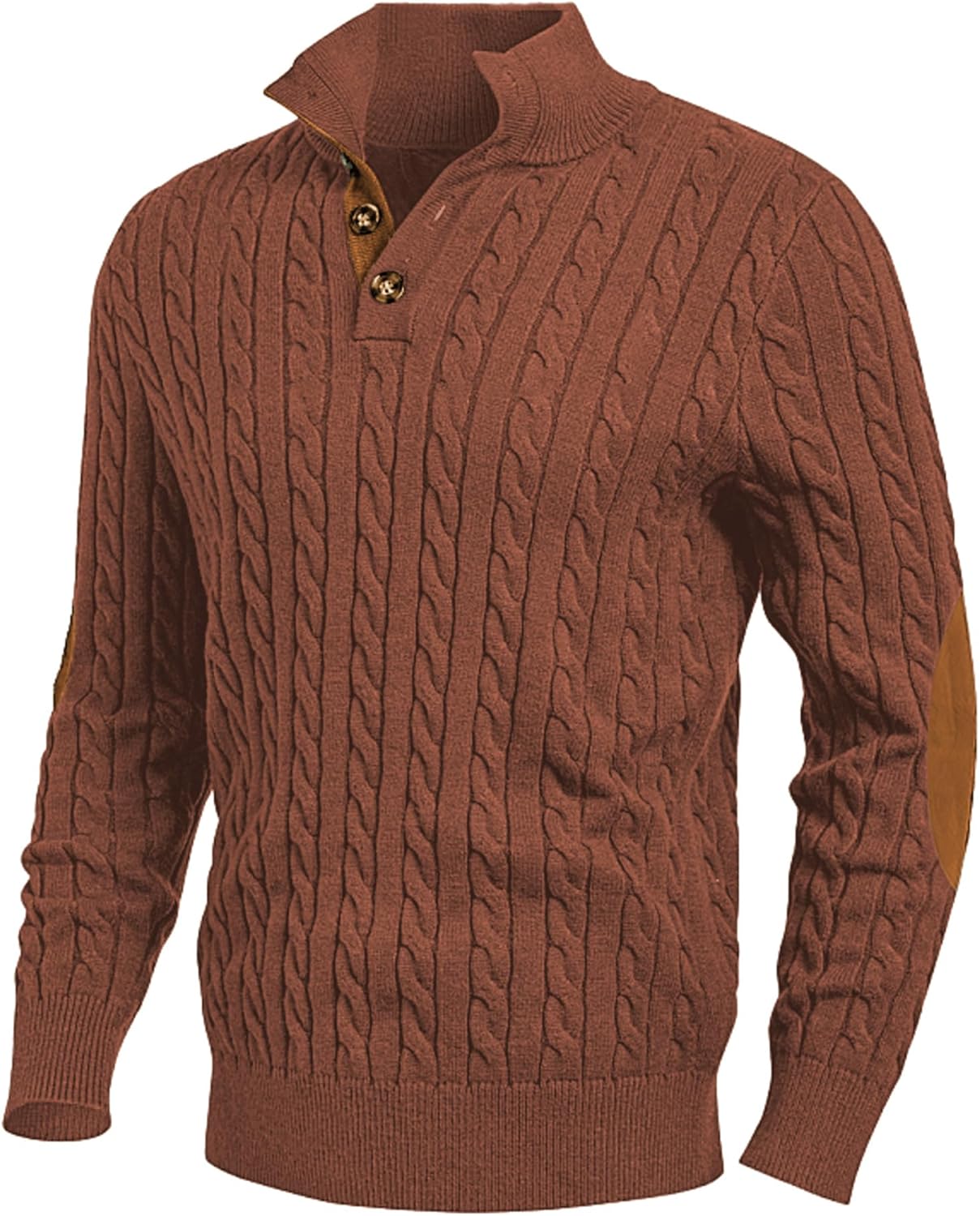 JMIERR Men's Cable Knit Pullover Sweater for Casual Style