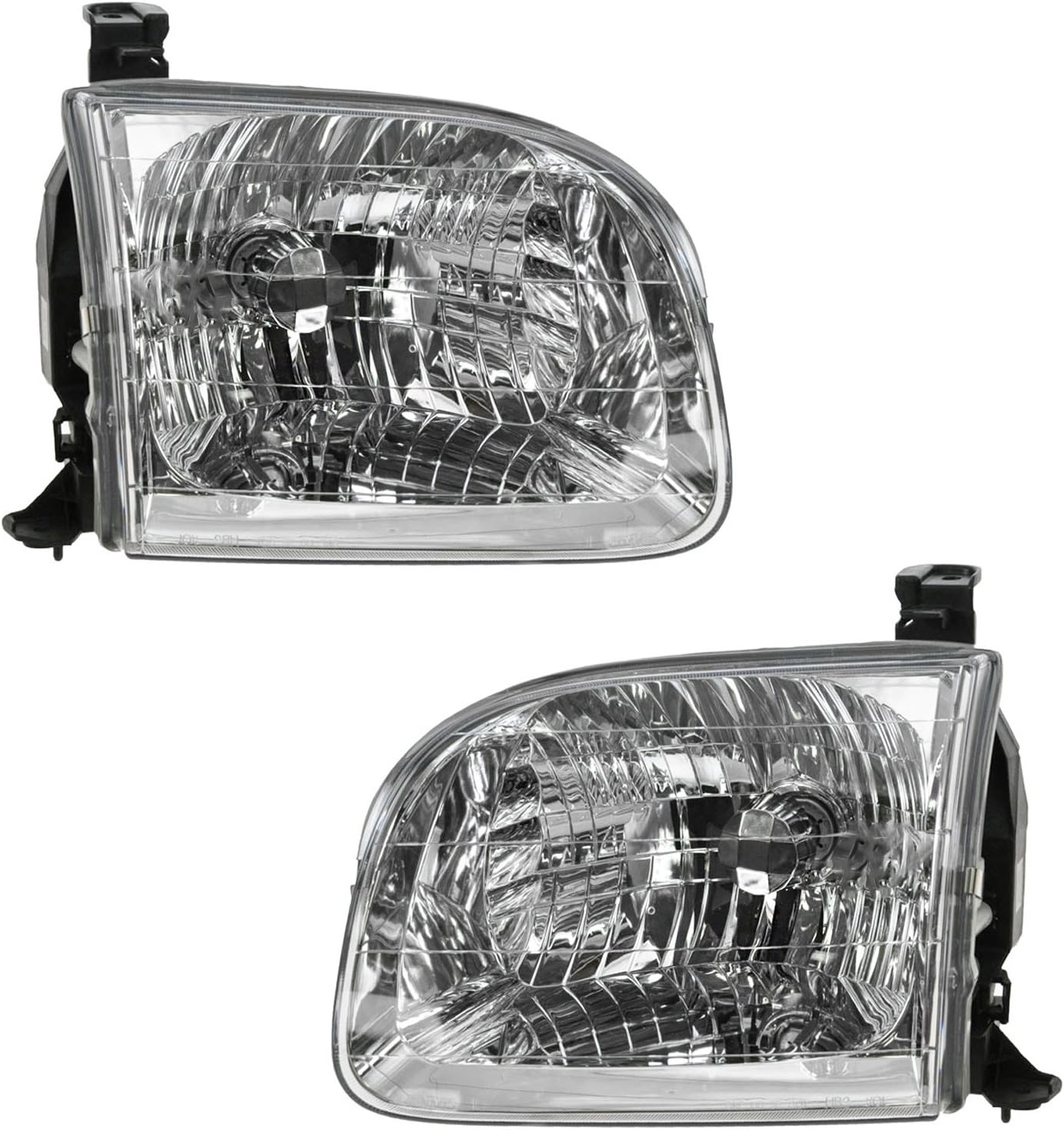TRQ 2 Piece Headlight Assembly Set for Toyota Sequoia & Tundra