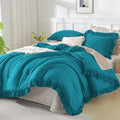 Turquoise King Ruffle Comforter Set (104x90 in) - Soft All-Season