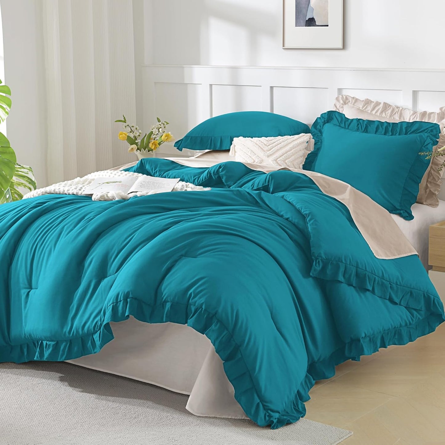 Andency Turquoise King Comforter Set for Stylish Bedding