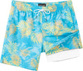 SURF CUZ Mens Swim Trunks 7 in Inseam - Quick Dry 2-in-1