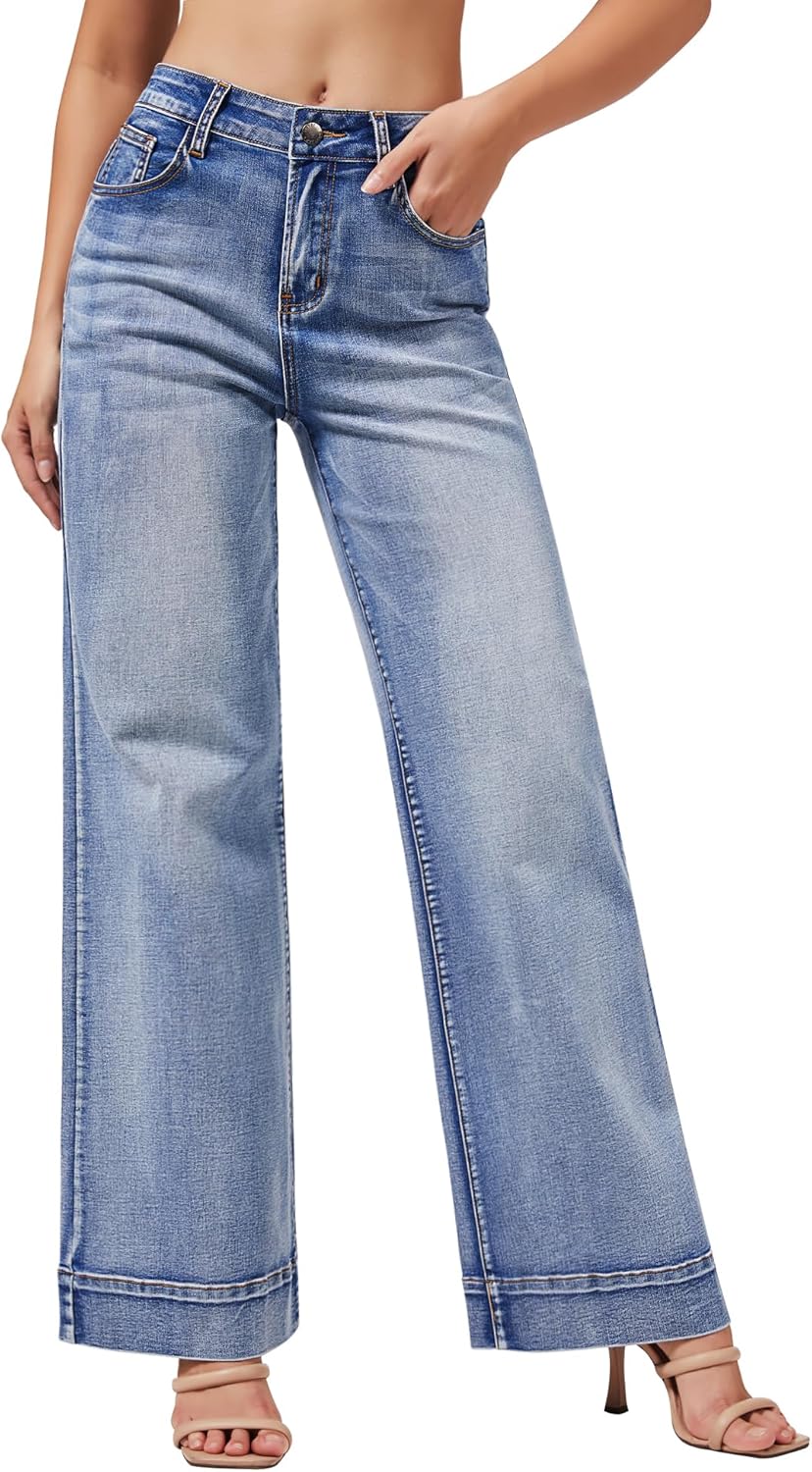 Roswear Women's Wide Leg Jeans for Comfort and Style